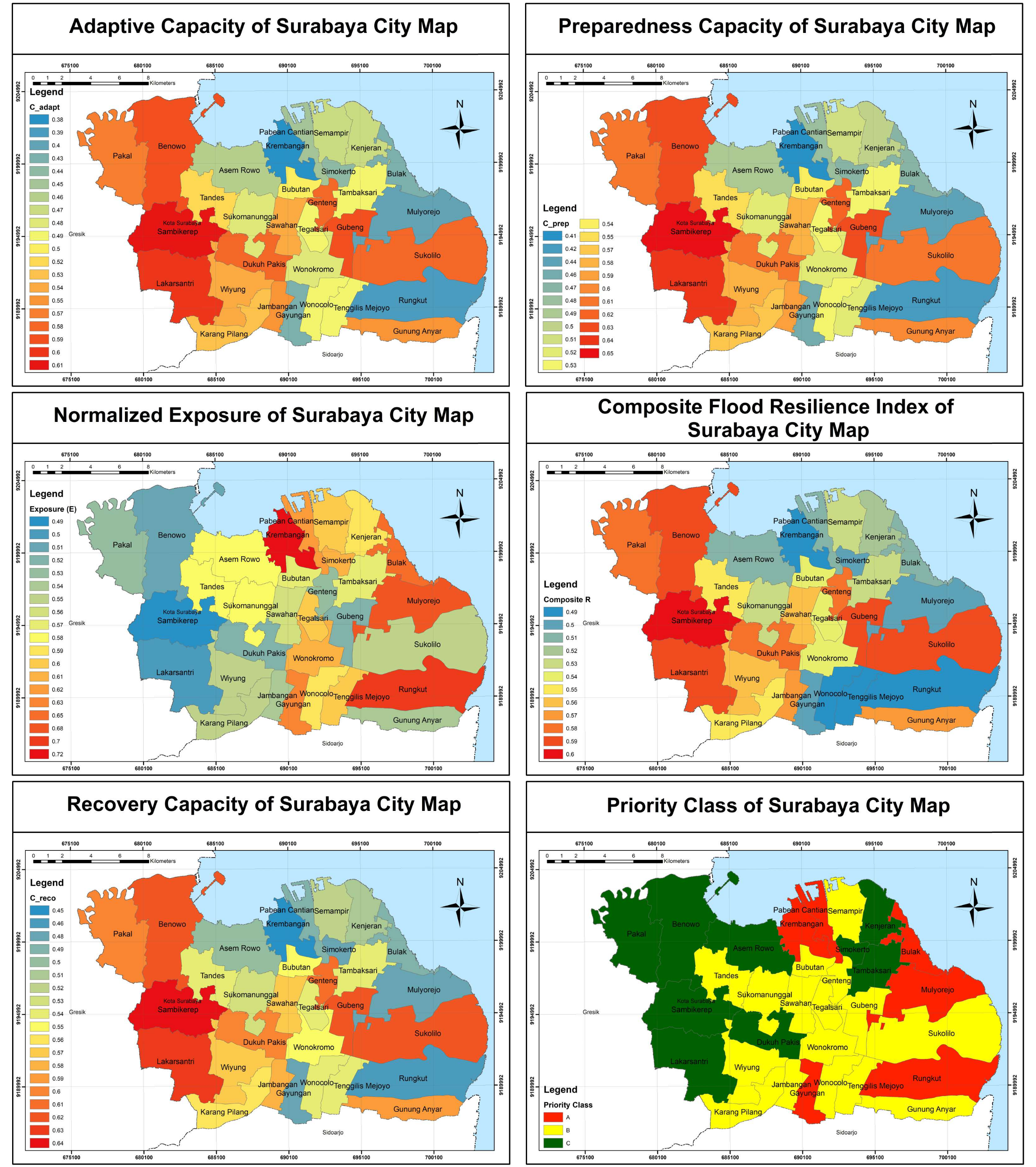Surabaya City priority class map