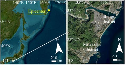 Study area and earthquake epicenter