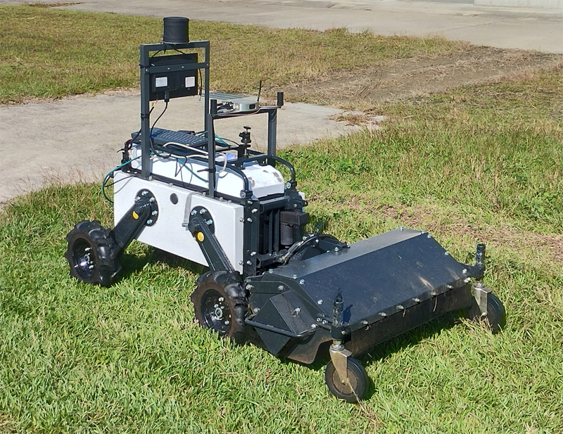 Electric agricultural platform: Weed mower