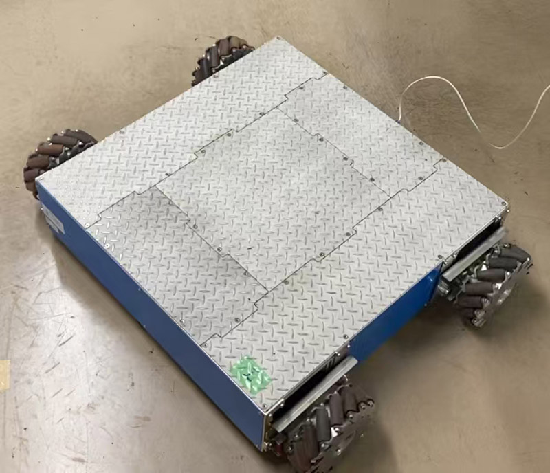 Mecanum-wheeled robot used in study