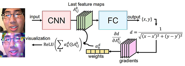 Grad-CAM variant corresponding to regression problems