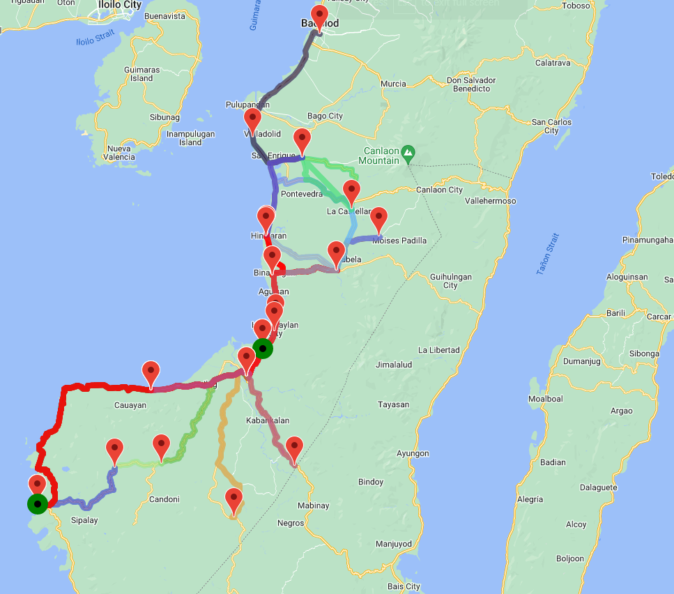 Recommended route using STRAT model