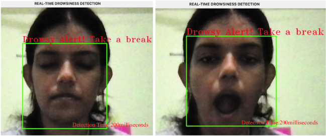 Realtime drowsiness detection