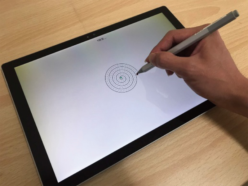 Measurement system for spiral drawing test