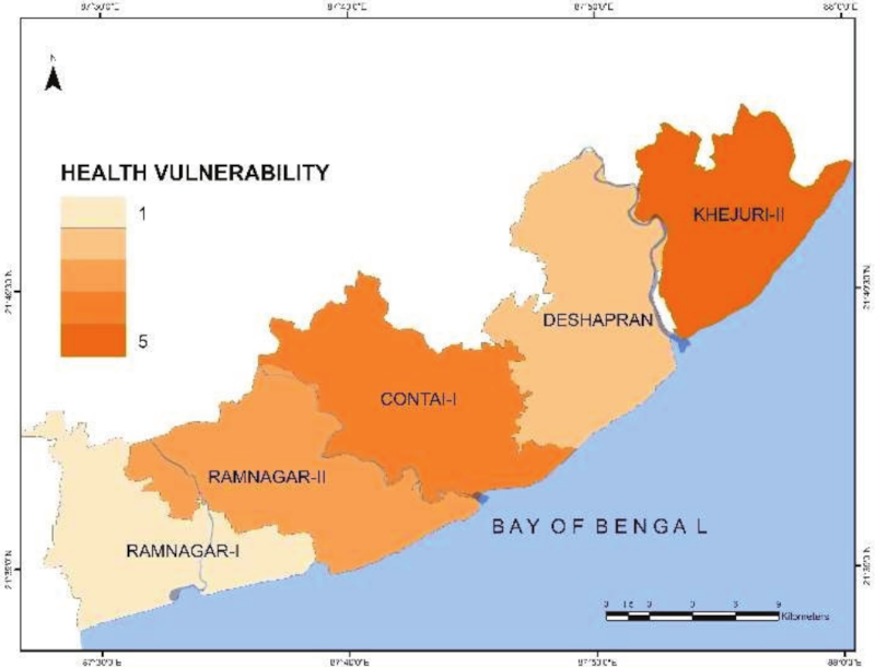 Health vulnerability of study area