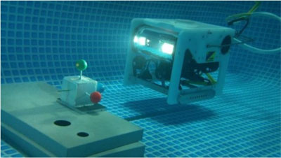 ROV with dual-eyes cameras and 3D marker