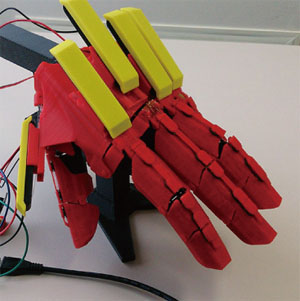 A Wearable Encounter-Type Haptic Device Suitable for Combination with Visual Display