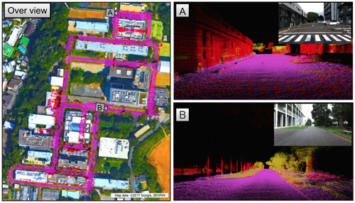 Development of Autonomous Navigation System Using 3D Map with Geometric and Semantic Information