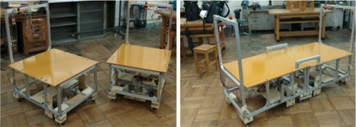 Stretcher robot in emergency mode designed by students