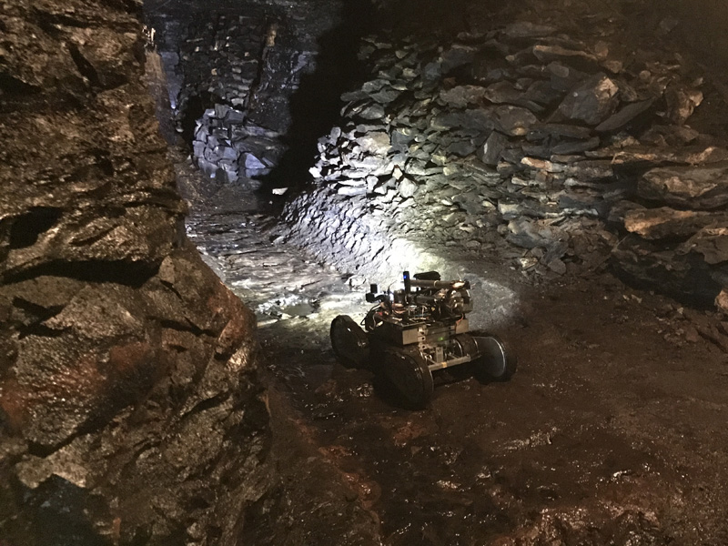 Robotic exploration in abandoned lignite mine