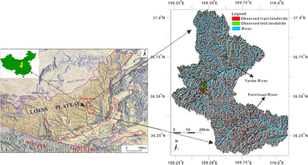 Location of the study area: Baota District, Yan