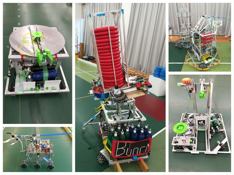 Our robots in Robocon (2012, 2015, 2017, 2018)
