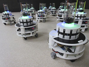 Behavior learning of a robotic swarm