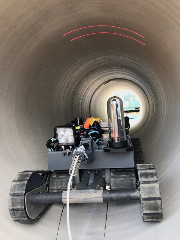 Calvert pipe inspection using crawler robot