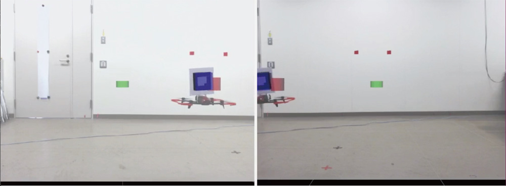 Adaptive flight control of UAV using camera