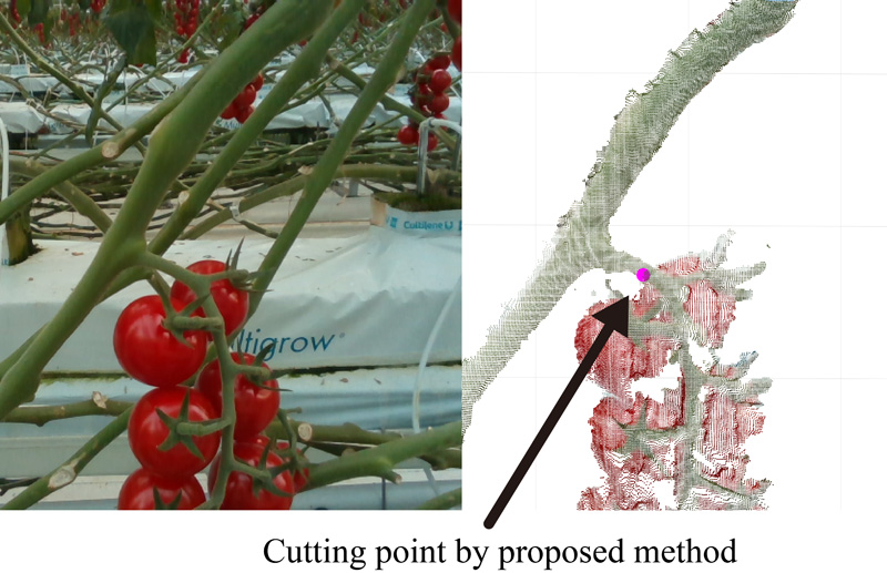 Target image and cutting point by proposed method