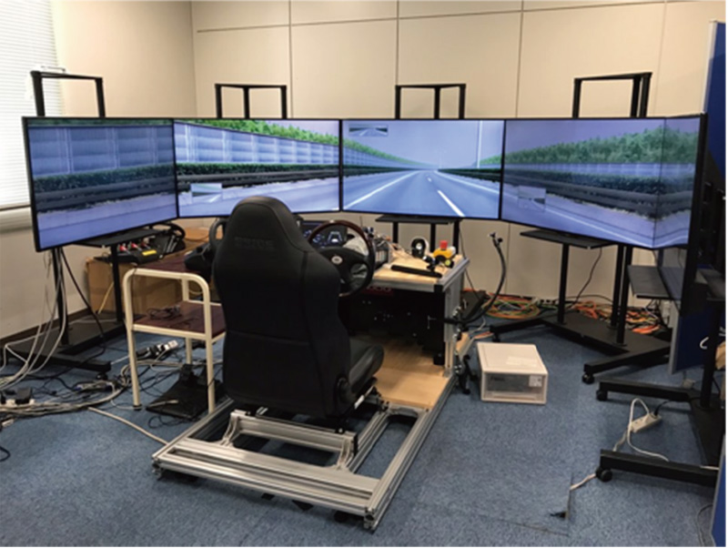 Fixed-base driving simulator for partial vehicle automation