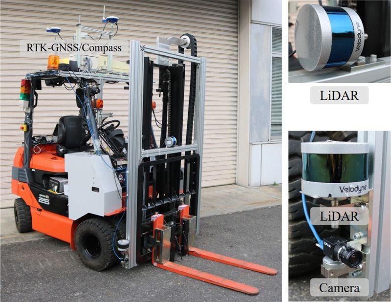 Pallet handling system with an autonomous forklift