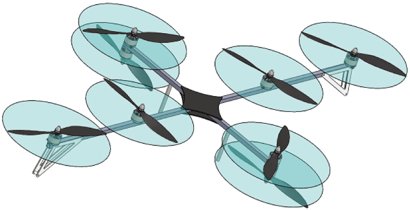 A multirotor with arbitrary rotors arrangement