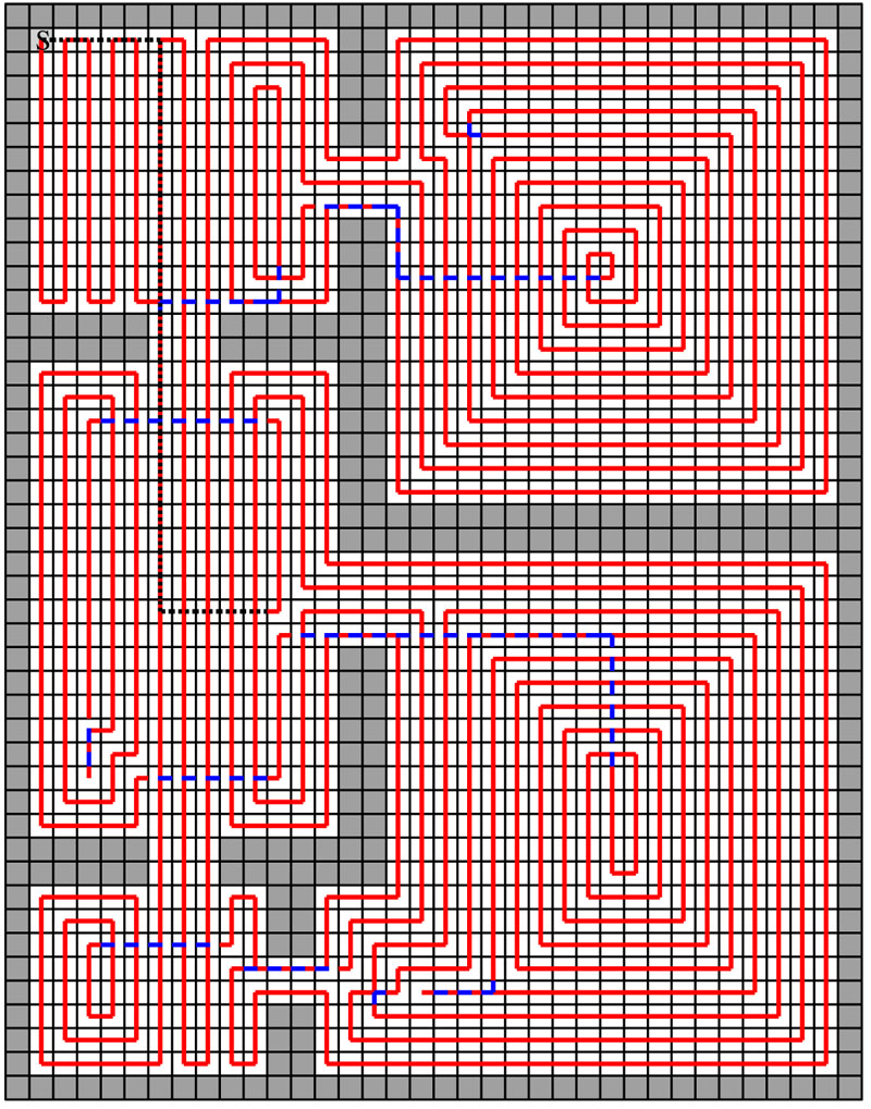 Generation of optimal coverage paths for mobile robots