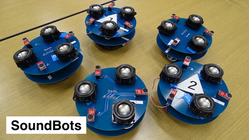 SoundBots: acoustic-aided swarm robots
