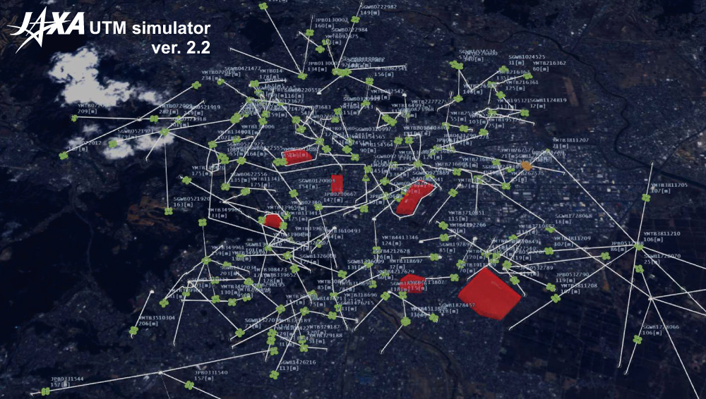 UTM simulation of drone delivery in 2030 Japan