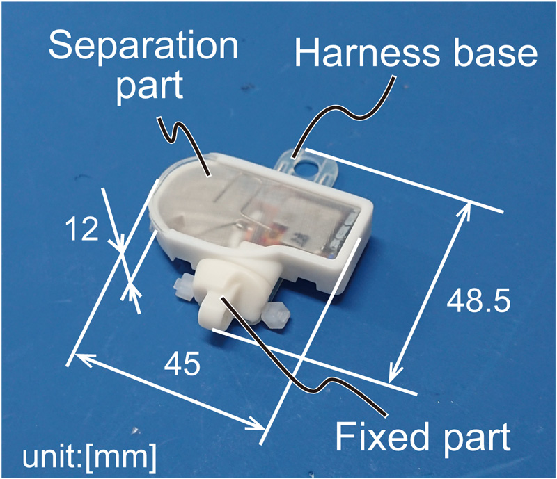 Data logger separator for wild seabirds