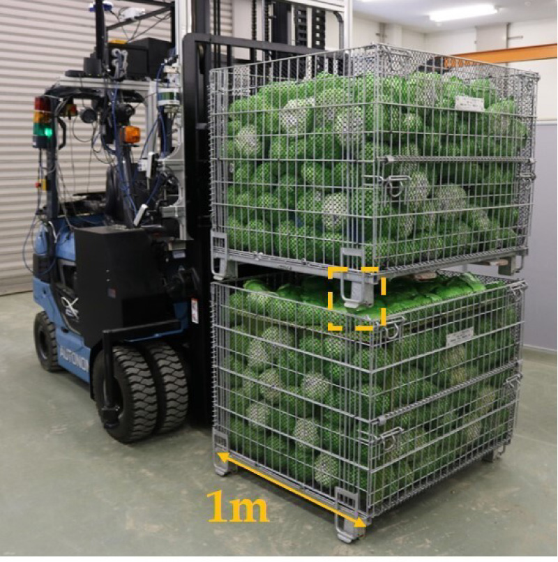 Mesh pallet stacking