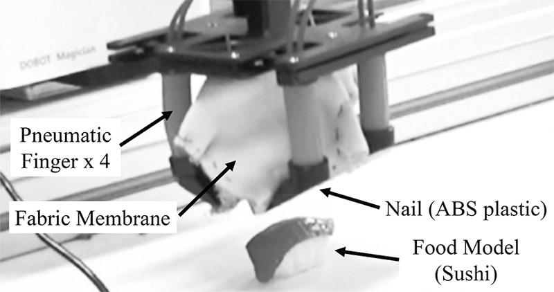 Soft pneumatic hand with a fabric membrane