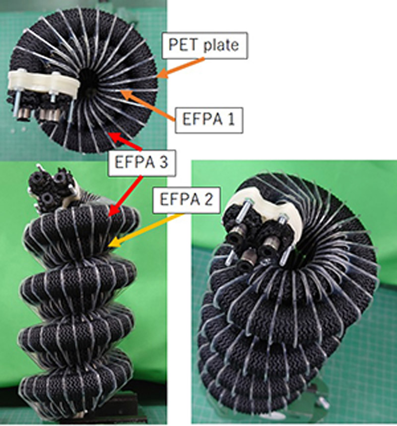 Spiral soft actuator with circumferential restrain mechanism