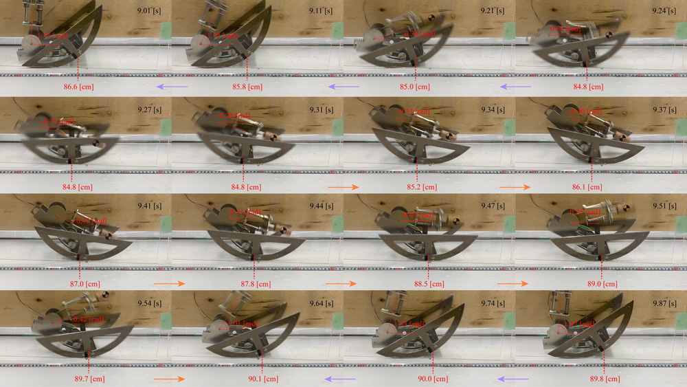 Motion generation of arc-shaped sliding locomotion robot with wobbling mass