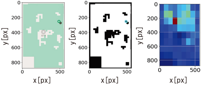 Calculated disaster map of disorganized room