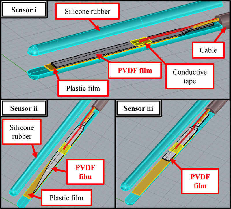 Prototype catheter-type tactile sensors