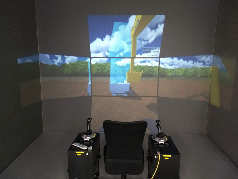 The immersive type of VR set up for experiment