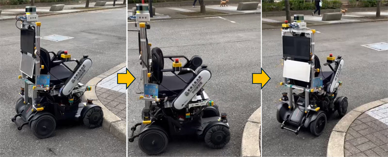 Stuck recovery sequence from a sidewalk step