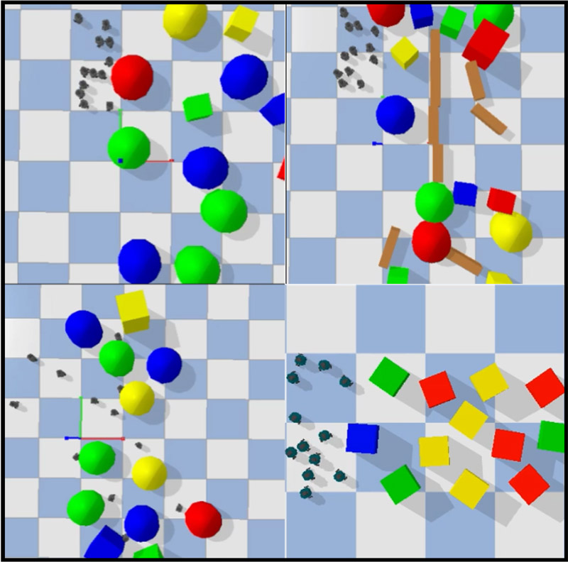 LM-driven adaptive swarm robotic system