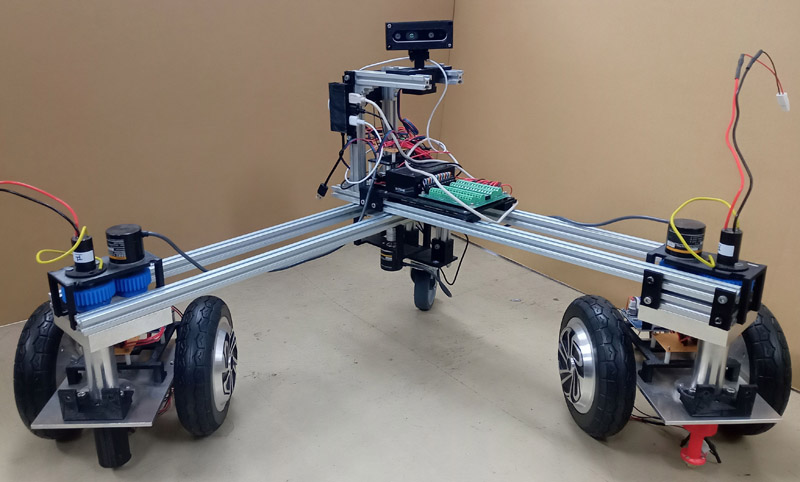 Wheeled mobile robot with serial links